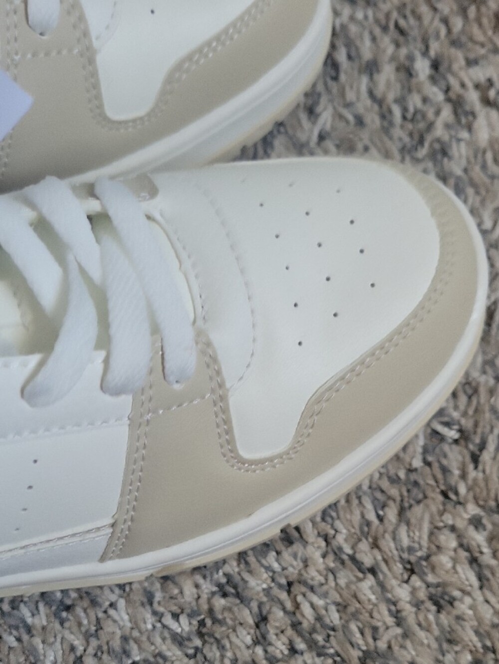 Primark White and Beige Low-Top Trainers - Picture 4 of 9